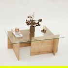 Masuta de cafea, Neostill, Escape, 105x40x65 cm, Sticla temperata , Maro