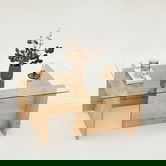 Masuta de cafea, Neostill, Escape, 105x40x65 cm, Sticla temperata , Maro