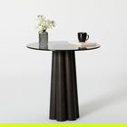 Masuta de cafea, Neostill, Thales, 50x50x50 cm, Sticla temperata, Gri închis/negru