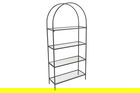 Corp biblioteca, Caliente, Mona, 80x175x30 cm, STICLA CALITA TRANSPARA, Negru