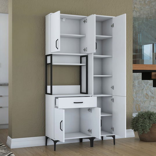 Dulap multifunctional, Rani, JE121, 100x198.6x40 cm, PAL, Alb