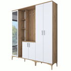 Cuier de perete, Rani, EA129, 180x198.6x37.5 cm, PAL, Nuc/Alb