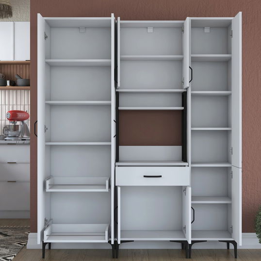 Dulap multifunctional, Rani, JE119, 160x198.6x40 cm, PAL, Alb