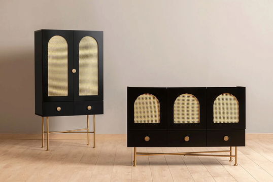 Consola, Howard, Cliff 63, 123x63x38 cm, PAL, Negru