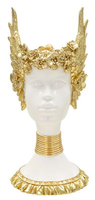 Figurina /sculptura decorativa Athena, Mauro Ferretti, 17.5x17x38 cm, polirasina, alb/auriu