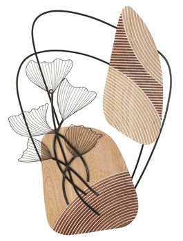 Decoratiune de perete Tali, Mauro Ferretti, 70x100 cm, fier/MDF, negru/maro