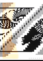 Decoratiune de perete Tribal, Mauro Ferretti, 53x80 cm, fier/MDF, negru/maro