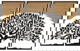 Decoratiune de perete 3 piese Arc, Mauro Ferretti, 105x70 cm, fier/MDF, negru/maro