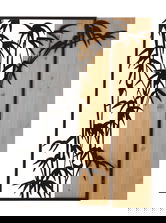 Decoratiune de perete Bamboo, Mauro Ferretti, 58x80 cm, fier/MDF, negru/maro