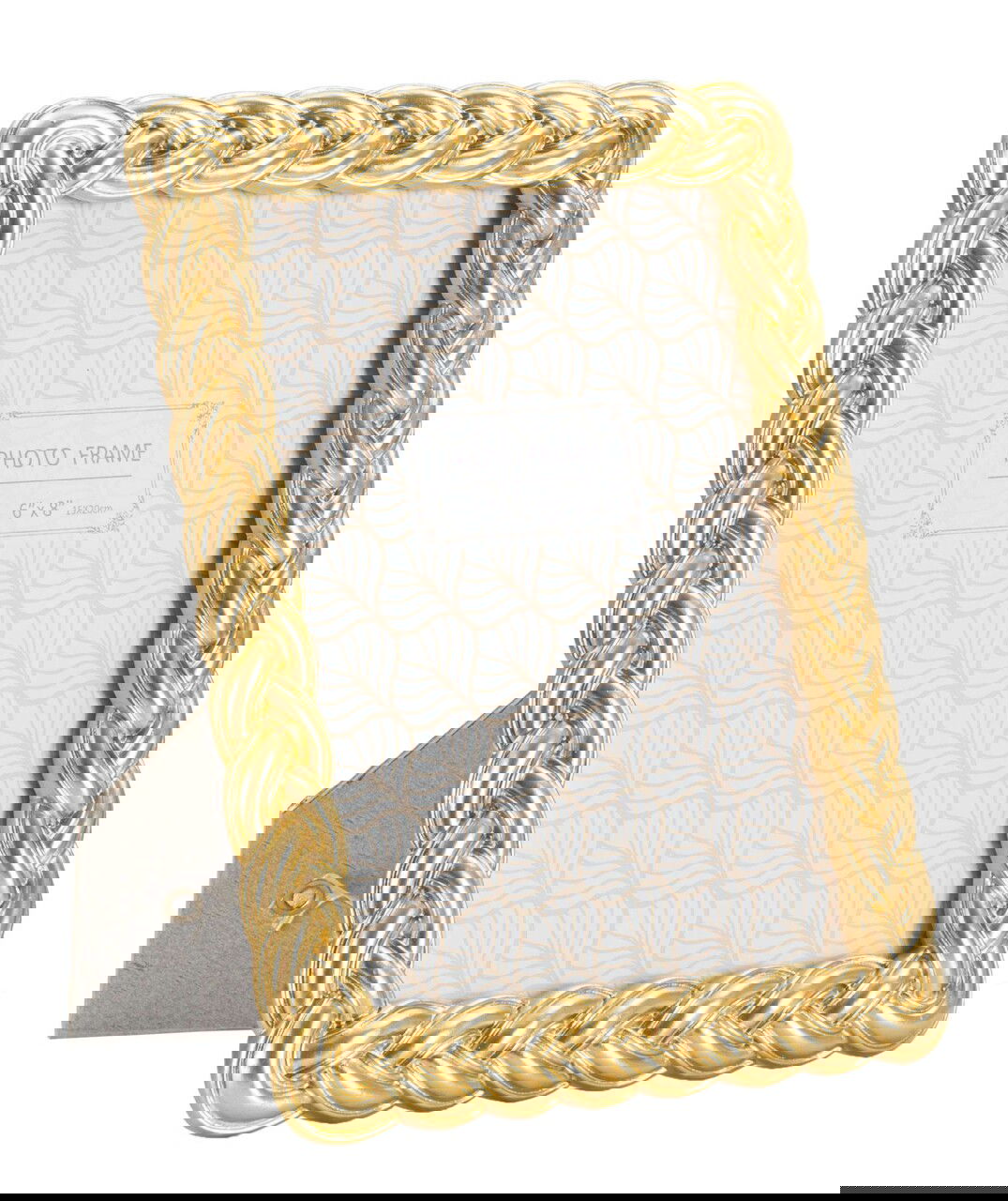 Rama foto Rope, Mauro Ferretti, 15x20 cm, polirasina/sticla, auriu