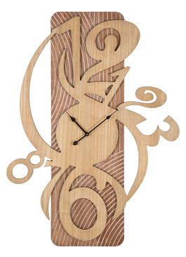 Ceas de perete Wolly, Mauro Ferretti, 70x93 cm, MDF, natural