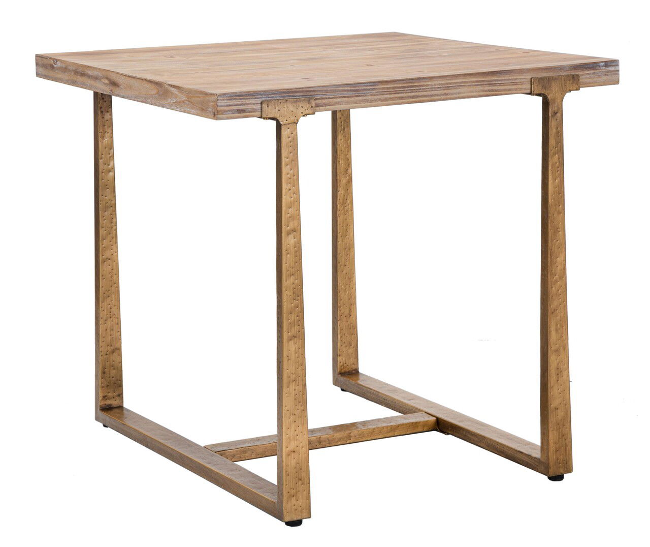 Masa dining Ankara, Mauro Ferretti, 80x80x76 cm, MDF/fier, maro/auriu