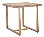 Masa dining Ankara, Mauro Ferretti, 80x80x76 cm, MDF/fier, maro/auriu