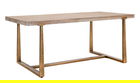 Masa dining Ankara, Mauro Ferretti, 180x90x78 cm, MDF/fier, maro/auriu