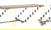 Masa dining Ankara, Mauro Ferretti, 180x90x78 cm, MDF/fier, maro/auriu