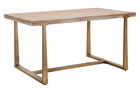 Masa dining Ankara, Mauro Ferretti, 150x90x78 cm, MDF/fier, maro/auriu