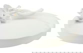 Tava decorativa Magnolia, Mauro Ferretti, 24x21x6 cm, polirasina, alb