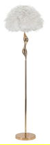 Lampadar Slim, Mauro Ferretti, 1 x E27, 40W, 50x165 cm, fier/textil, auriu/alb