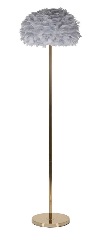 Lampadar Feathers Slim, Mauro Ferretti, 1 x E27, 40W, 43x170 cm, fier, gri/auriu
