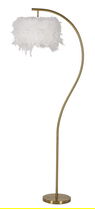 Lampadar Diamon, Mauro Ferretti, 1 x E27, 40W, 60x33x170 cm, fier, alb/auriu