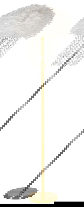Lampadar Diamon, Mauro Ferretti, 1 x E27, 40W, 40x165 cm, fier, alb/auriu