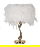 Lampa de masa Cart, Mauro Ferretti, 1 x E27, 40W, 25x47 cm, fier, auriu/alb