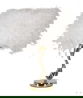 Lampa de masa Cart, Mauro Ferretti, 1 x E27, 40W, 25x47 cm, fier, auriu/alb