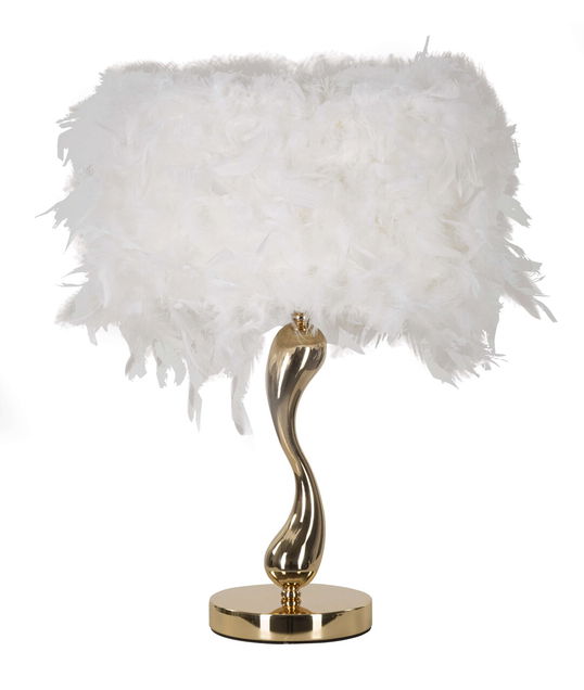 Lampa de masa Cart, Mauro Ferretti, 1 x E27, 40W, 25x47 cm, fier, auriu/alb
