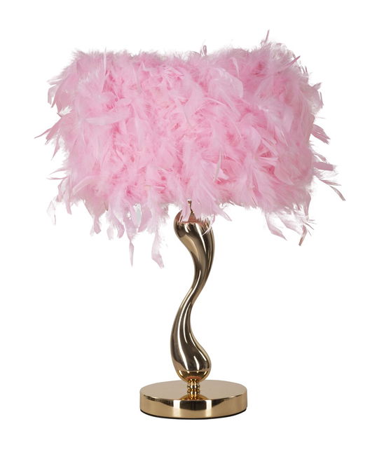 Lampa de masa Cart, Mauro Ferretti, 1 x E27, 40W, 25x47 cm, fier, roz/alb