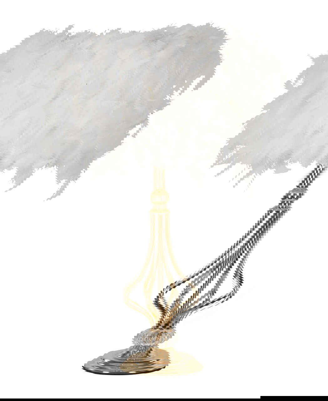 Lampa de masa Tarty, Mauro Ferretti, 1 x E27, 40W, 25x54 cm, fier, auriu/alb