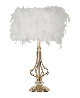 Lampa de masa Tarty, Mauro Ferretti, 1 x E27, 40W, 25x54 cm, fier, auriu/alb