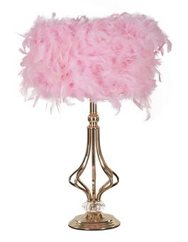Lampa de masa Tarty, Mauro Ferretti, 1 x E27, 40W, 25x54 cm, fier, roz/alb