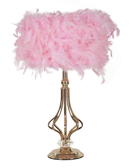 Lampa de masa Tarty, Mauro Ferretti, 1 x E27, 40W, 25x54 cm, fier, roz/alb