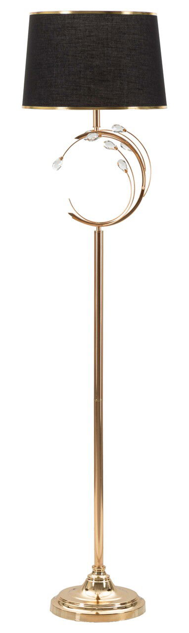 Lampadar Bruxelles, Mauro Ferretti, 1 x E27, 40W, 38x160 cm, fier/sticla, negru/auriu