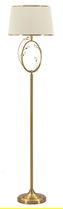 Lampadar Versailles, Mauro Ferretti, 1 x E27, 40W, 38x170 cm, fier/sticla, alb/auriu