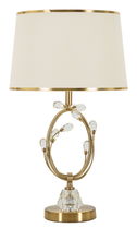 Lampa de masa Versailles, Mauro Ferretti, 1 x E27, 40W, 36x60 cm, fier/sticla, alb/auriu