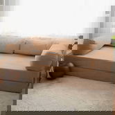 Canapea extensibila cu 3 locuri, Evalina, 383EVN1266, Material: 100% catifea PES, Maro