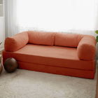 Canapea extensibila cu 3 locuri, Evalina, 383EVN1267, Material: 100% catifea PES, Rosu vermilion