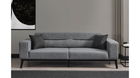 Canapea extensibila cu 3 locuri, Artie, 560ARE2904, Lemn de fag / PAL, Gri deschis