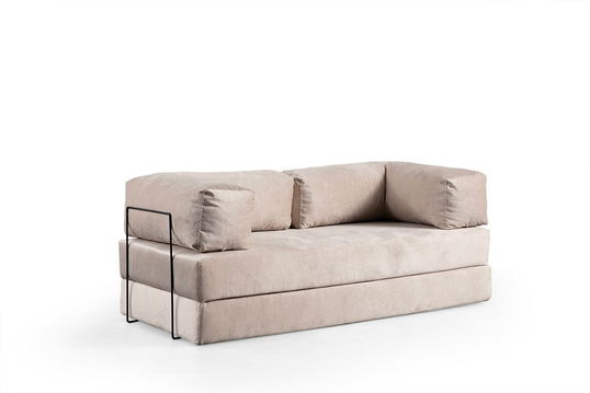 Canapea extensibilă cu 2 locuri, Artie, 560ARE4157, Cadru: Fără cadru, Crem