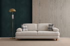 Canapea extensibila cu 3 locuri, Artie, 560ARE4165, Cadru: LEMN/PAL, Crem