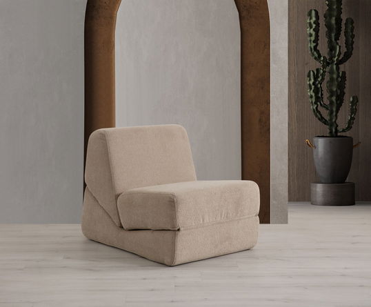 Canapea extensibilă cu 1 loc, Artie, 560ARE4171, Cadru: FĂRĂ CADRU, Crema inchisa