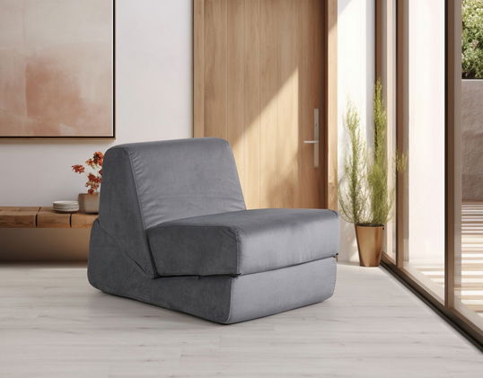 Canapea extensibilă cu 1 loc, Artie, 560ARE4173, Cadru: FĂRĂ CADRU, Gri
