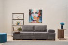 Canapea extensibila cu 3 locuri, Balcab Home, 825BLC4307, Lemn, Gri