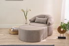 Canapea extensibilă cu 1 loc, Balcab Home, 825BLC4730, Material: 100% POLIESTER (țesătură cu textură de in), Maro