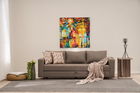Canapea extensibila cu 3 locuri, Balcab Home, 825BLC5250, Cadru: LEMN/MDF/PLA, Maro