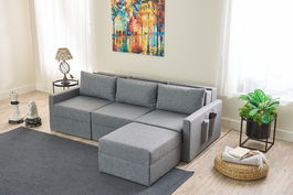 Coltar, Balcab Home, 825BLC5270, Cadru: 100% LEMN DE BRAD, Gri