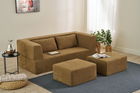 Canapea extensibilă cu 2 locuri, Balcab Home, 825BLC5405, Material: 100% ȘENILĂ, Maro