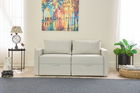 Canapea extensibilă cu 2 locuri, Balcab Home, 825BLC5413, Cadru: 100% LEMN DE BRAD, Crem