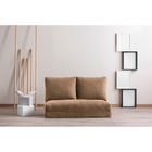 Canapea extensibilă cu 2 locuri, Futon, 859FTN1278, Metal , Maro deschis